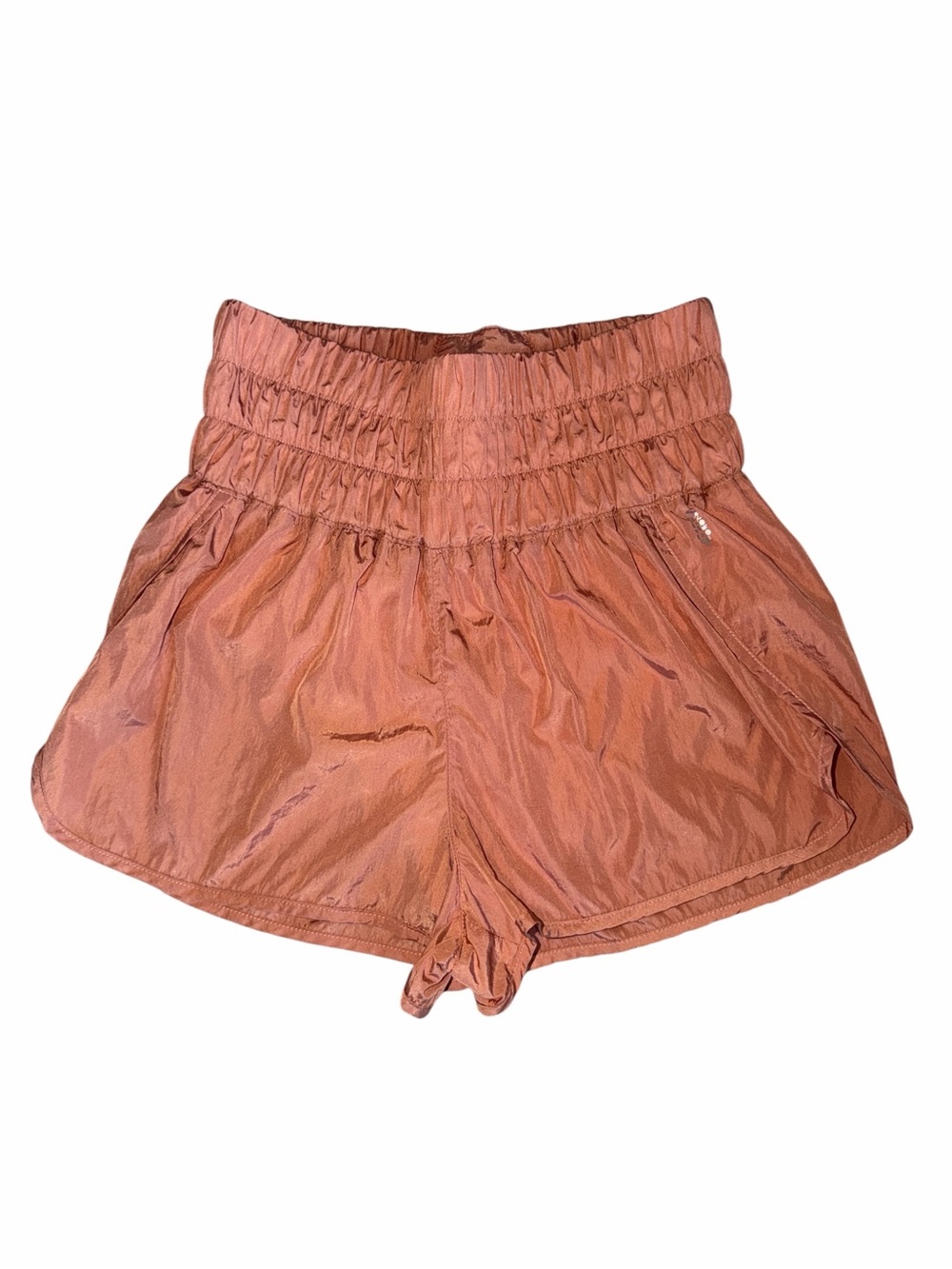 Free People The Way Home High-Waist Terra Cotta Shorts size Large - Picture 2 of 6